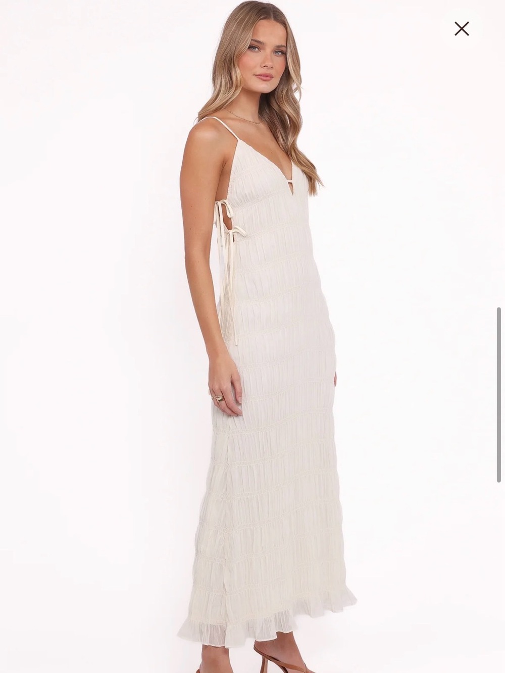 Petal And Pup Seraphine Midi Dress Cream Large